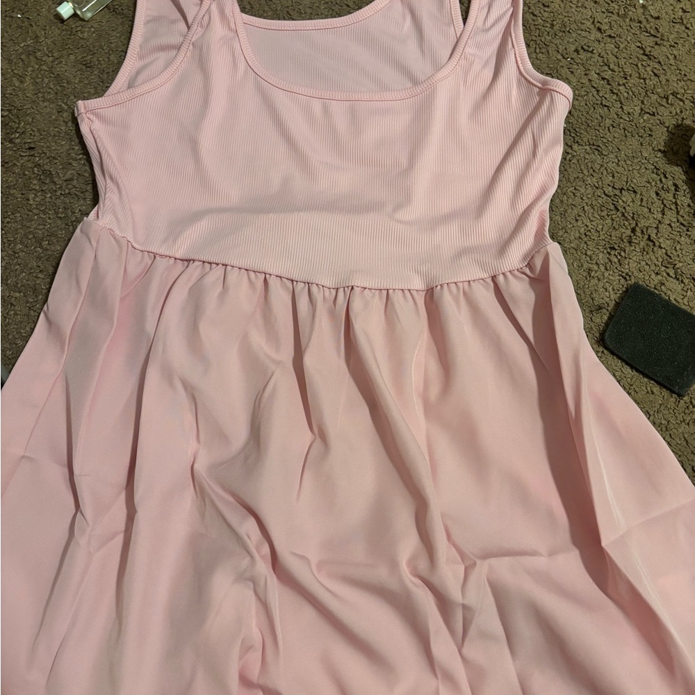 SHEIN Pink Sleeveless Midi Dress